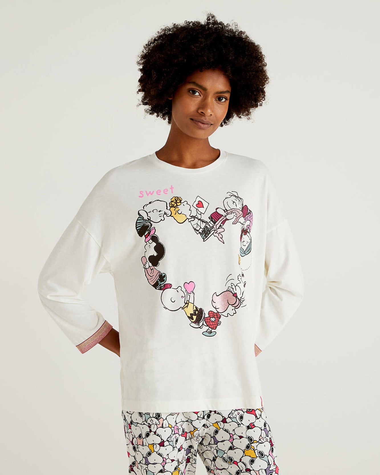 White T-Shirt L/S Benetton