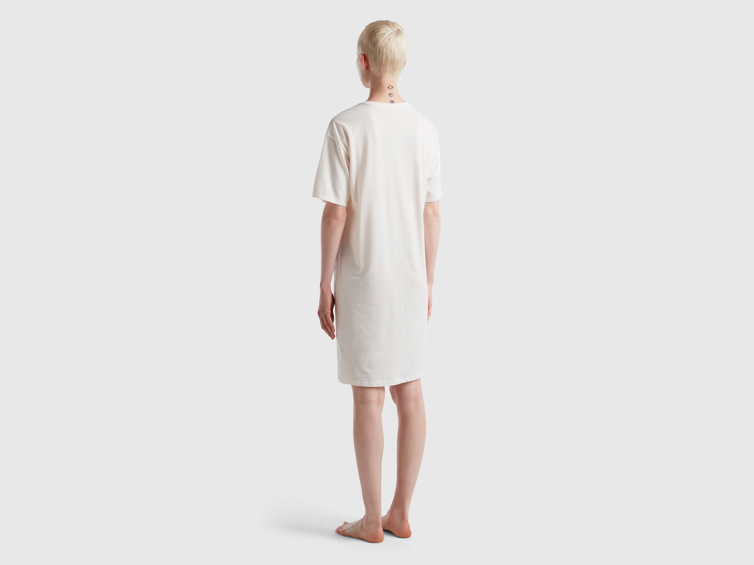 Nightshirt With Floral Pocket - BEVAVA