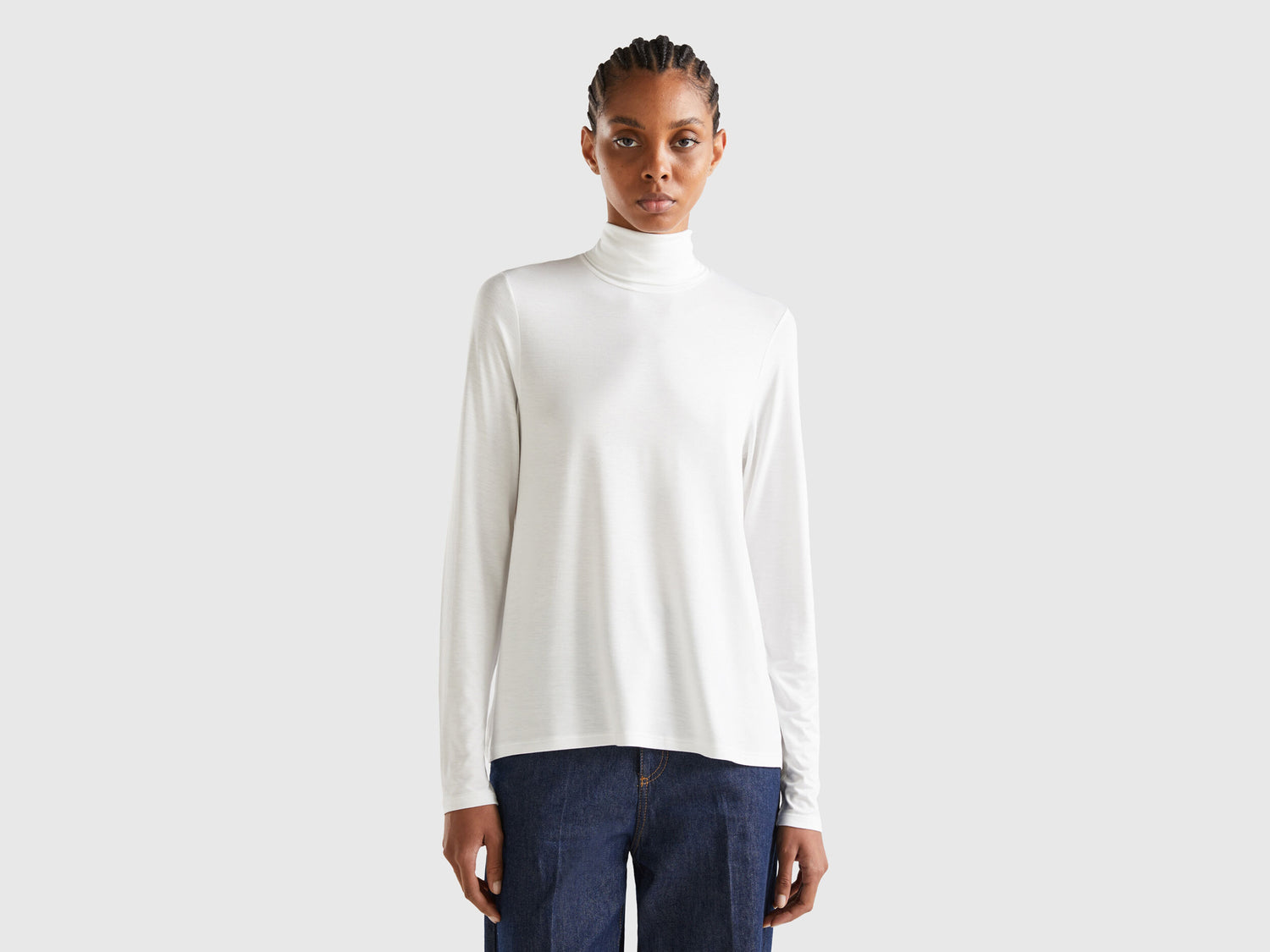 Turtleneck T-Shirt In Sustainable Stretch Viscose