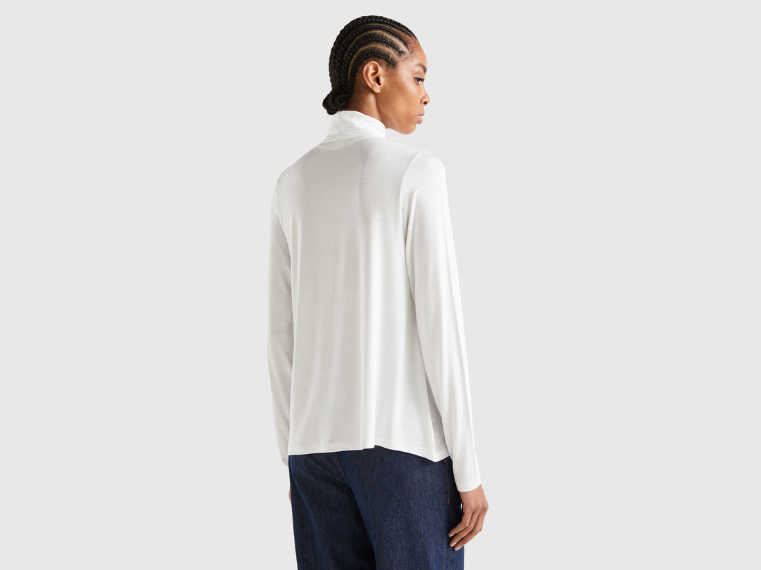 Turtleneck T-Shirt In Sustainable Stretch Viscose