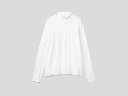 Turtleneck T-Shirt In Sustainable Stretch Viscose