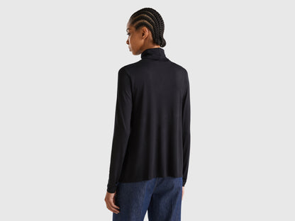 Turtleneck T-Shirt In Sustainable Stretch Viscose