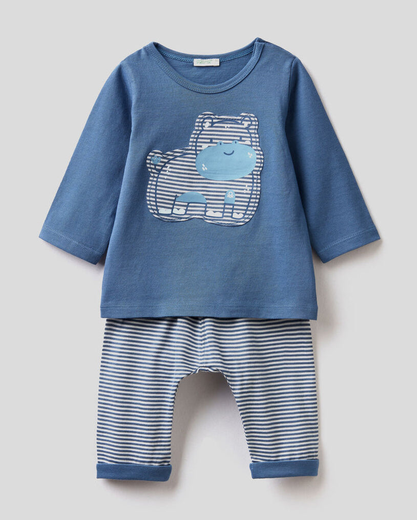 Middle Blue Set (Sweater+Trousers)