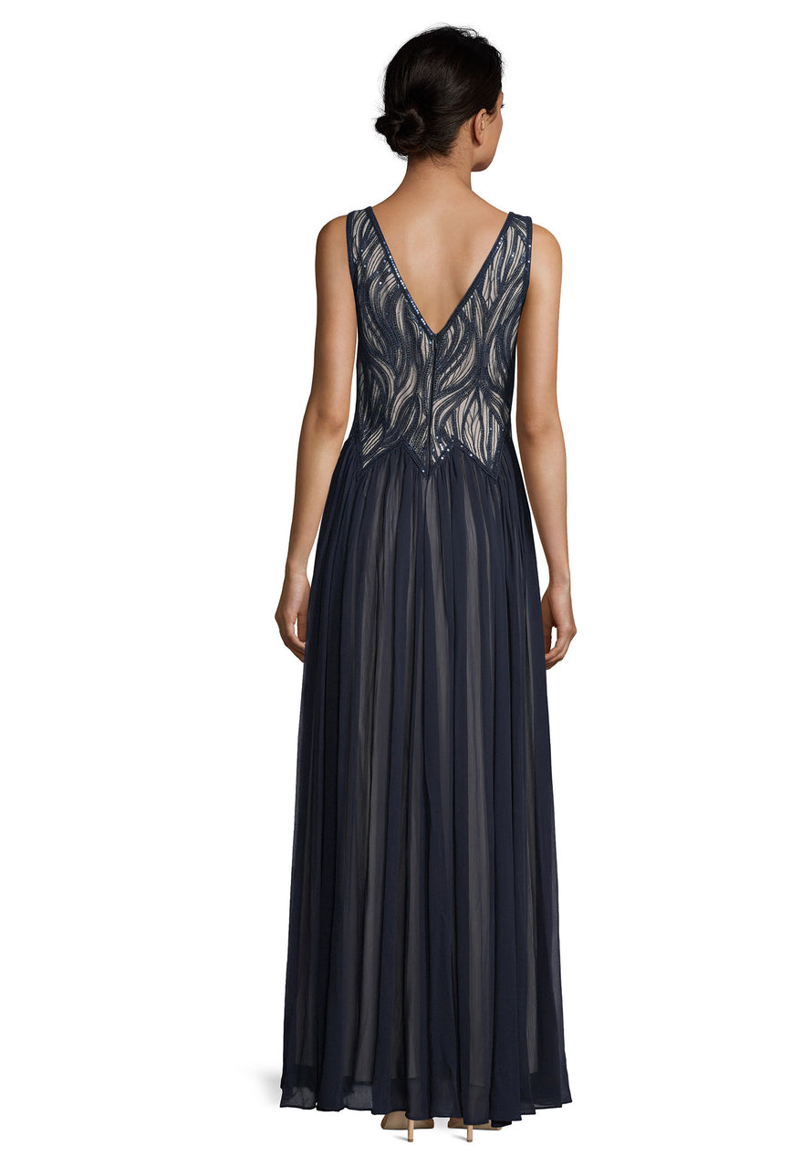 Dark Blue Dress Long Without Sleeve Vera Mont