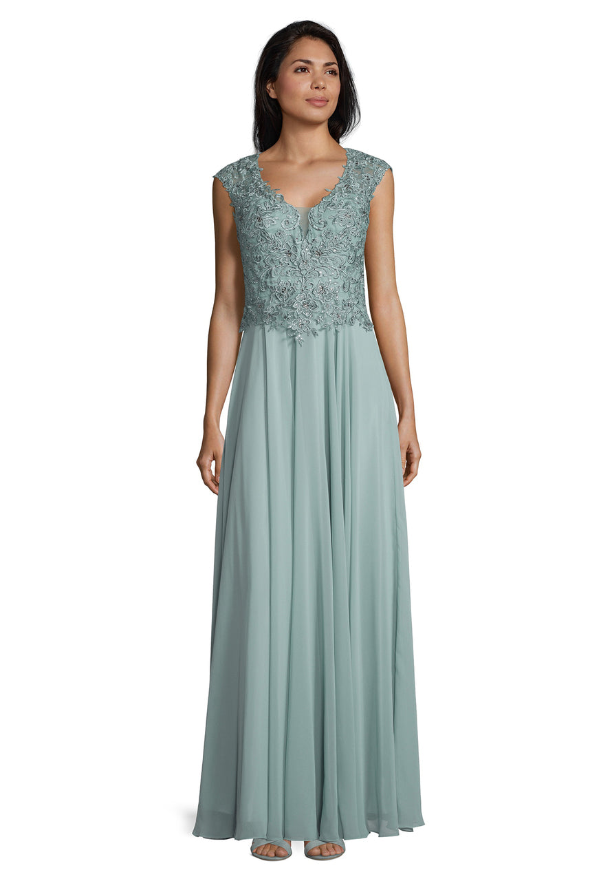 Middle Grey Dress Long Without Sleeve Vera Mont