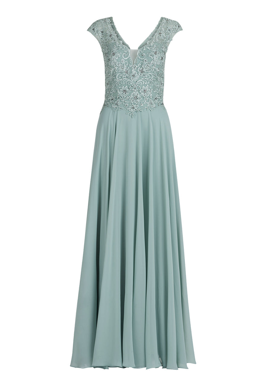 Middle Grey Dress Long Without Sleeve Vera Mont