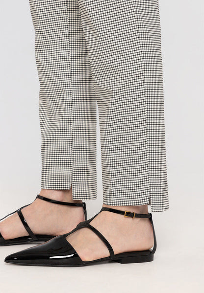 Ecru/Black Checked Trousers_41014010_2790_03