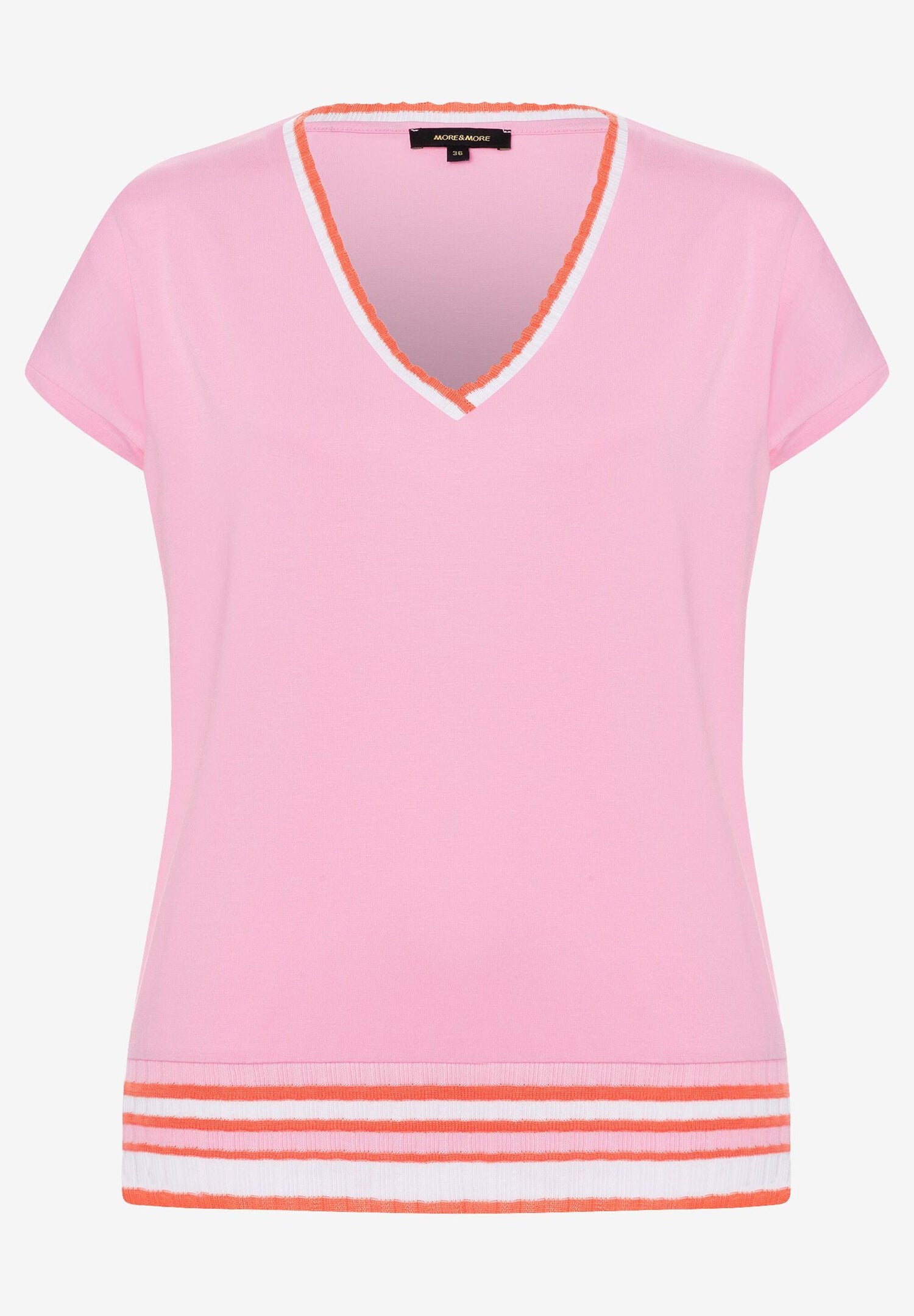 Pink T-Shirt With Knitted Cuffs_41020058_0827_03