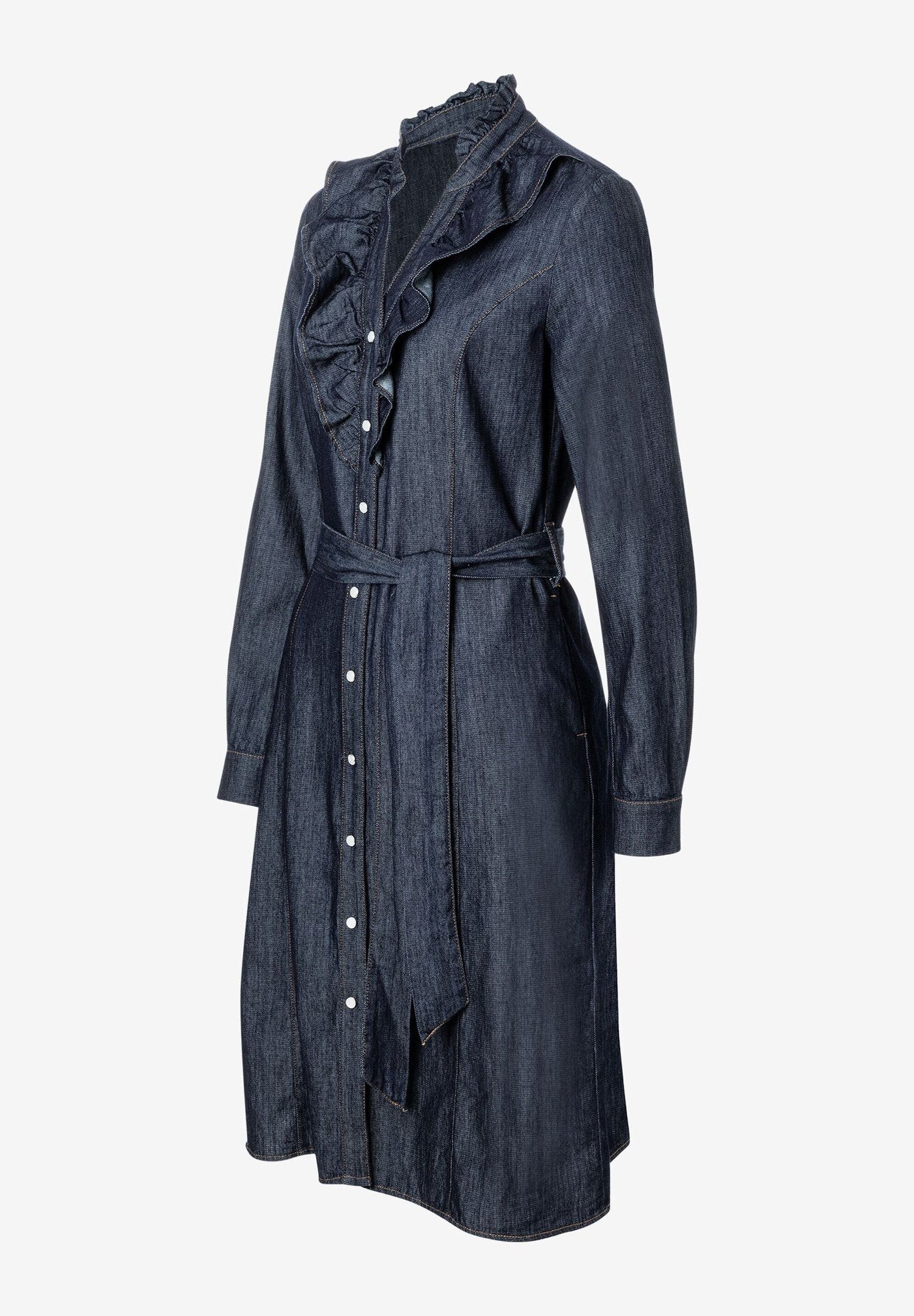 Dark Blue Denim Feminine Denim Dress_41023050_0963_03