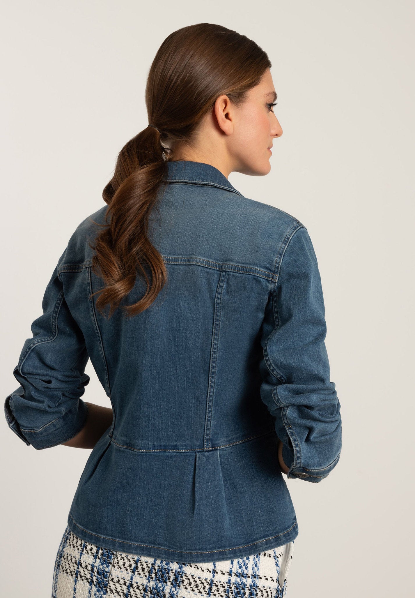 Denim Jacket With Peplum_41026250_0962_04