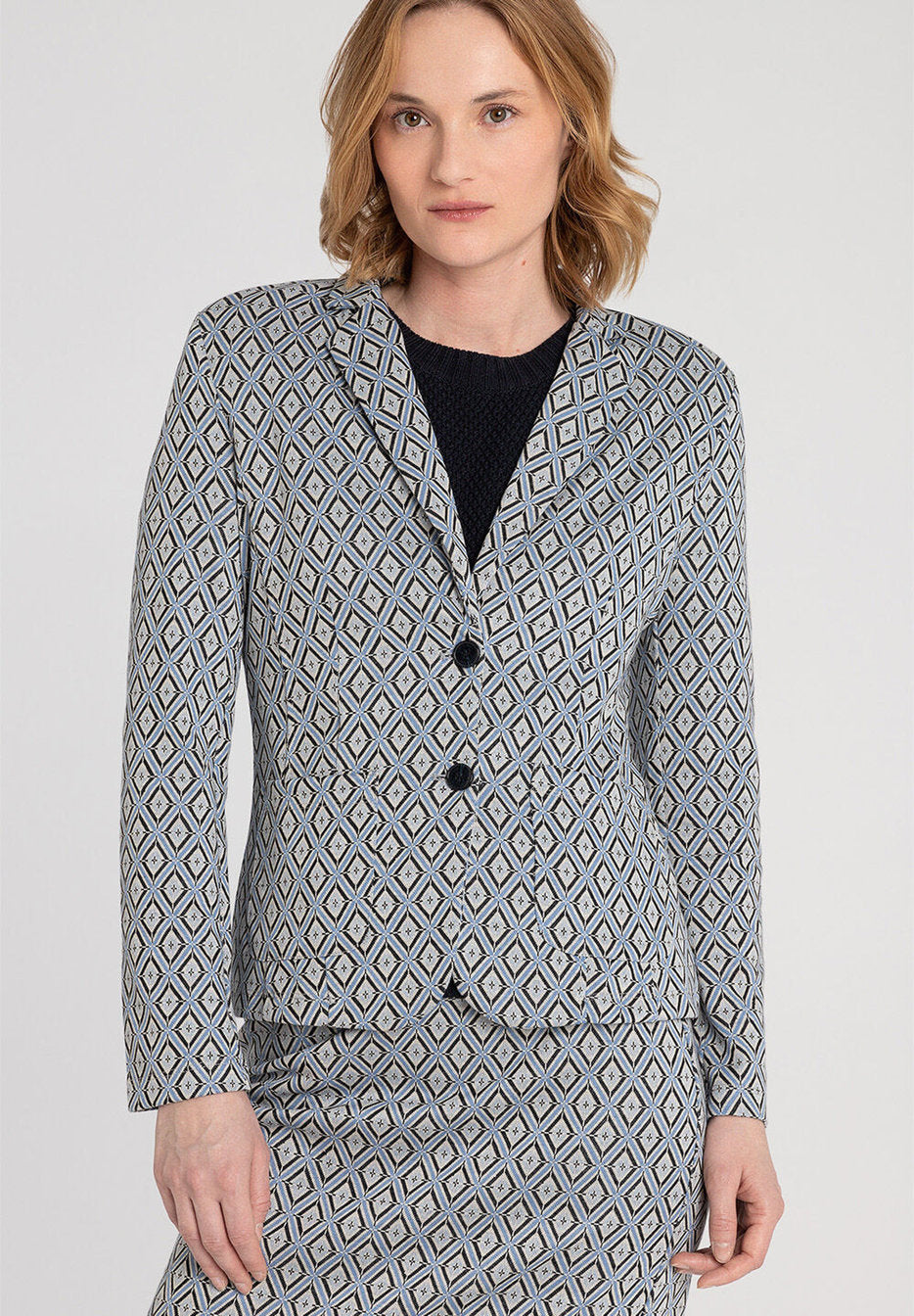 Jersey Blazer With Jacquard Pattern_41816574_3375_01