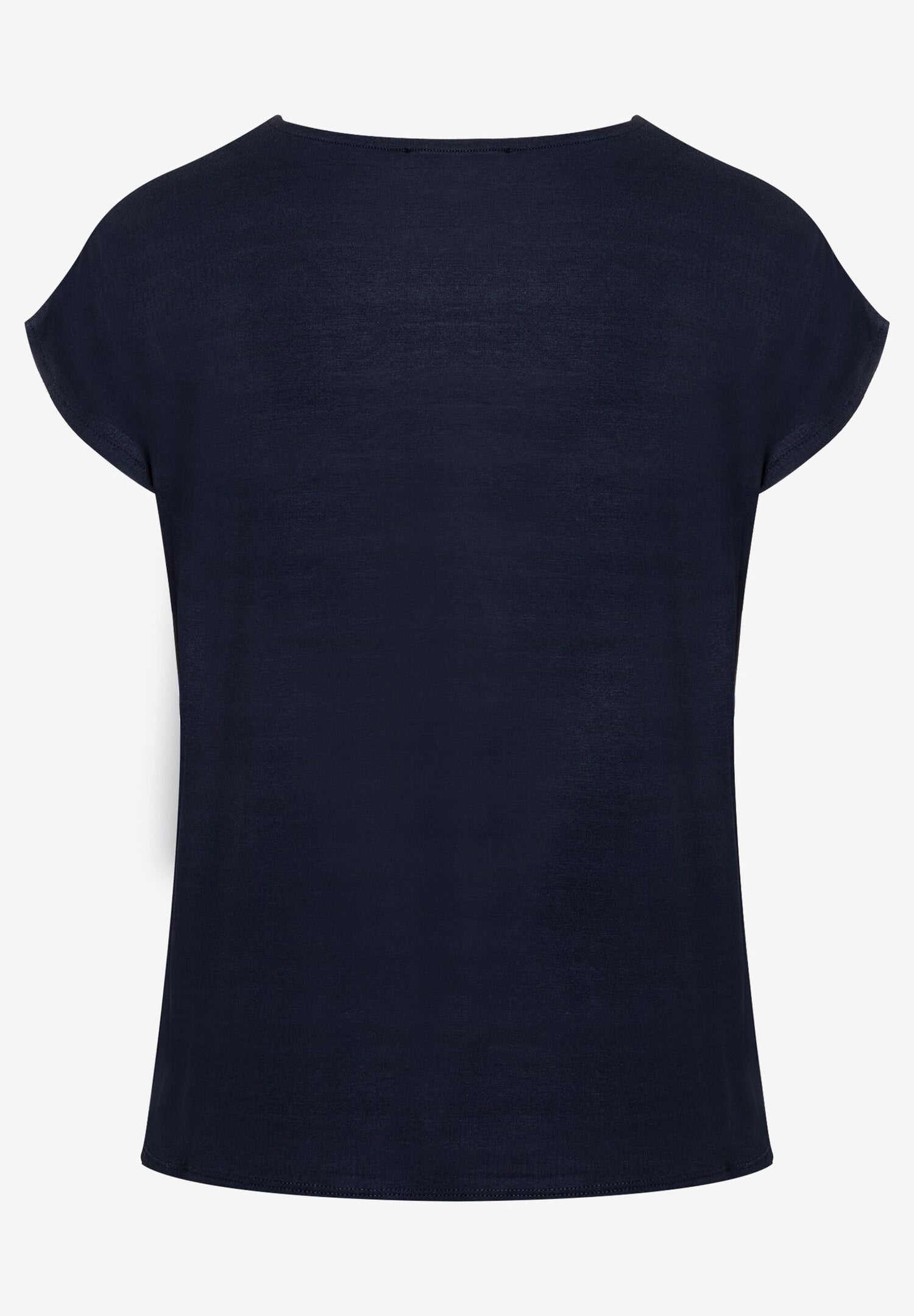 Navy &amp; Light Blue Graphic Print Blouse Shirt_41820470_5309_04