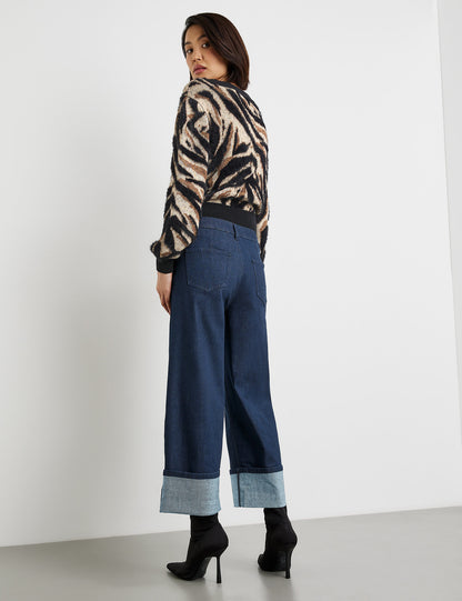 3/4-Length Denim Culottes With A Wide Leg_420410-11285_8989_06