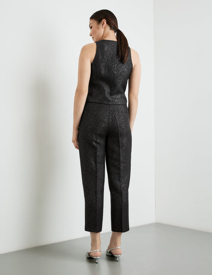 3-4-Length Trousers Made Of Shiny Jacquard_420433-11352_1100_06