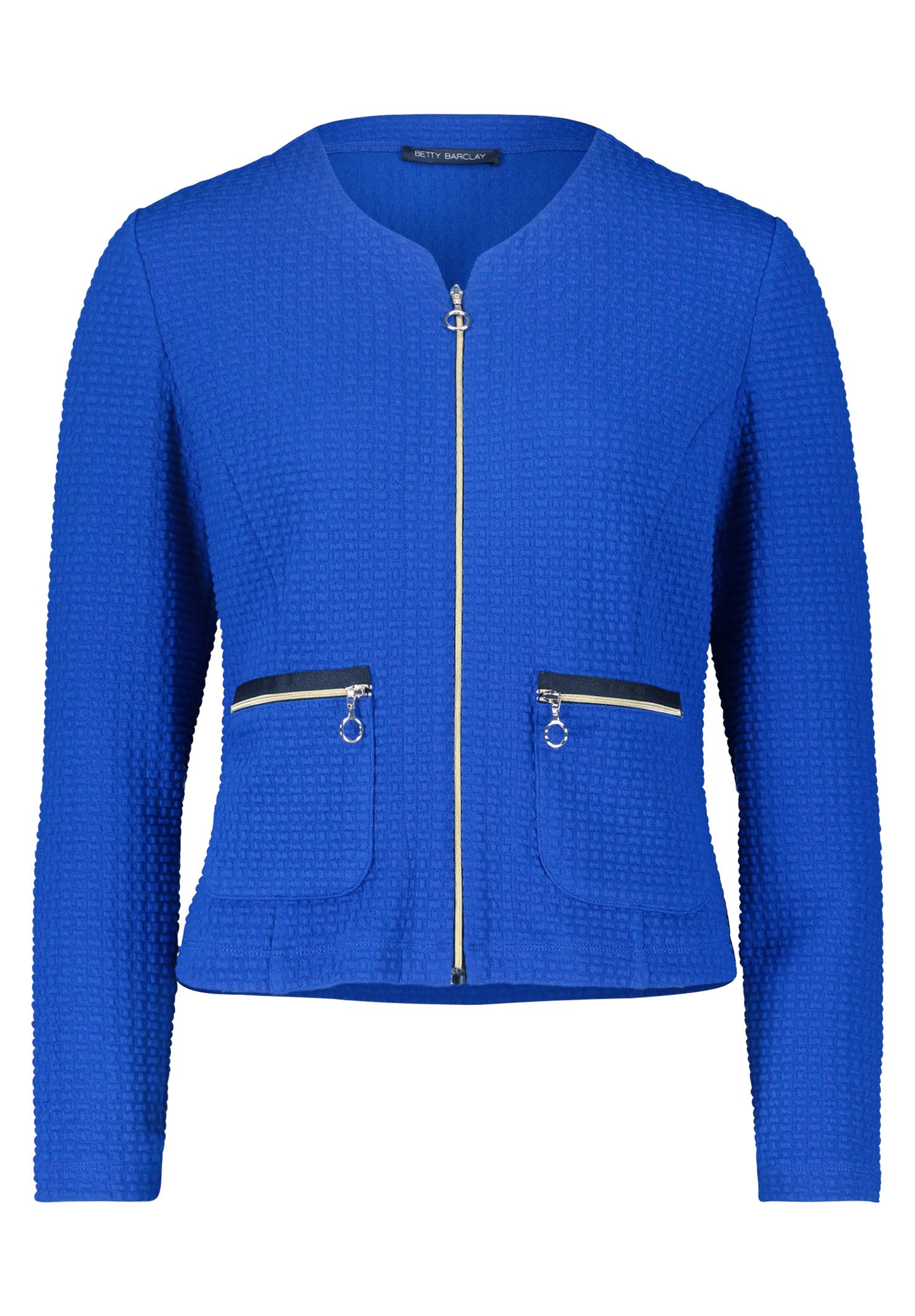 Blue Zip Up Slim Fit Jacket_4291-2177_8329_01