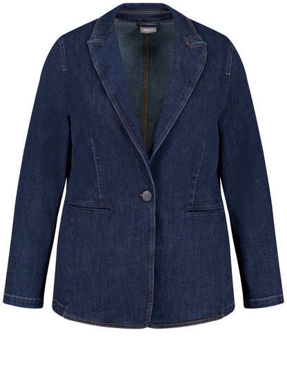 Denim Blazer With Contrasting Topstitching_430005-21402_8999_02