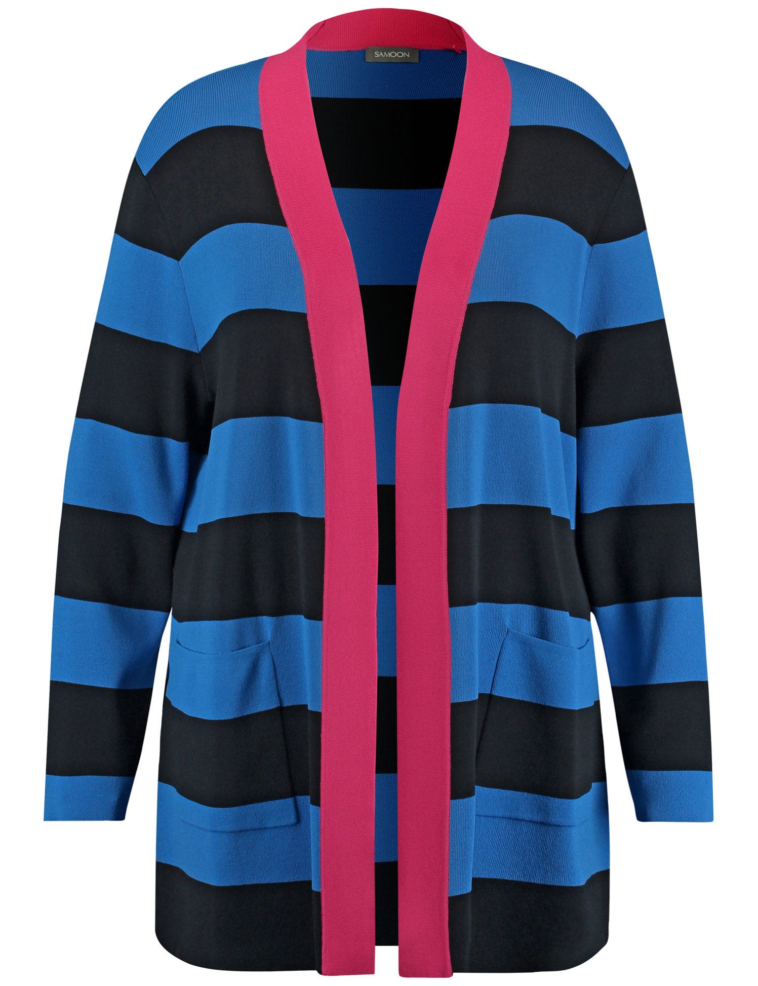 Long Cardigan With Colour Blocking BEVAVA – Samoon in Kuwait