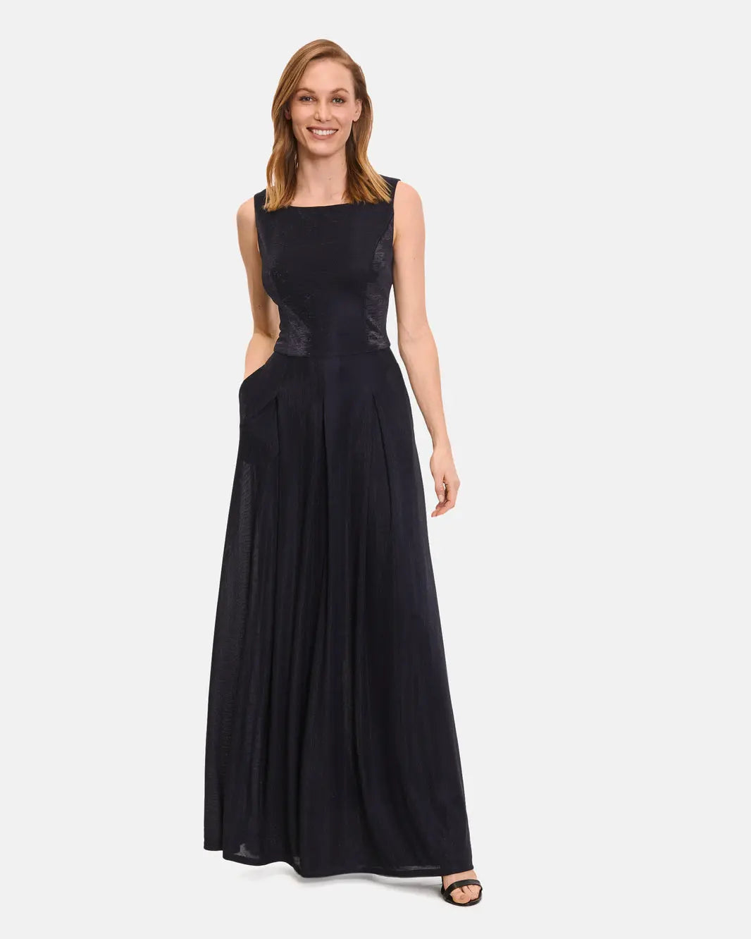 Dark Blue Jumpsuit Long Without Sleeve - BEVAVA