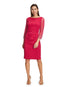 Red Dress Short 3/4 Sleeve Vera Mont