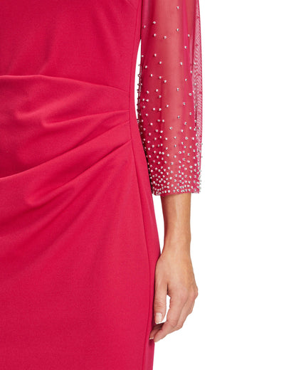 Red Dress Short 3/4 Sleeve Vera Mont