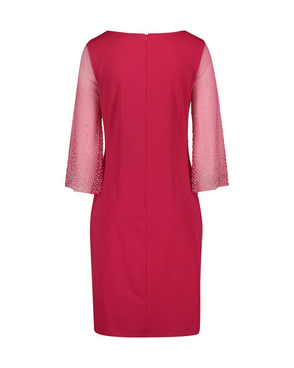 Red Dress Short 3/4 Sleeve Vera Mont