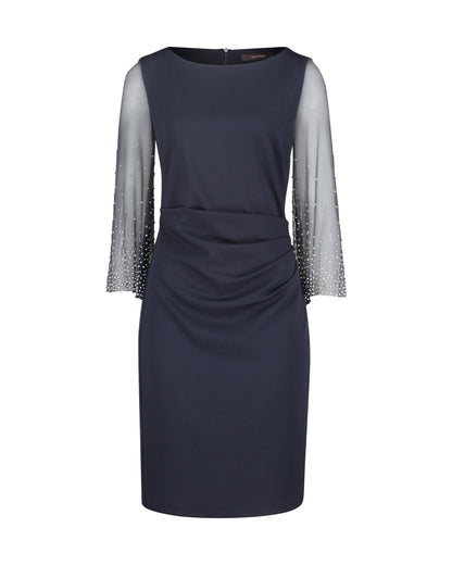 Dark Blue Dress Short 3/4 Sleeve Vera Mont