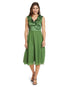 Green Dress Short Without Sleeve Vera Mont