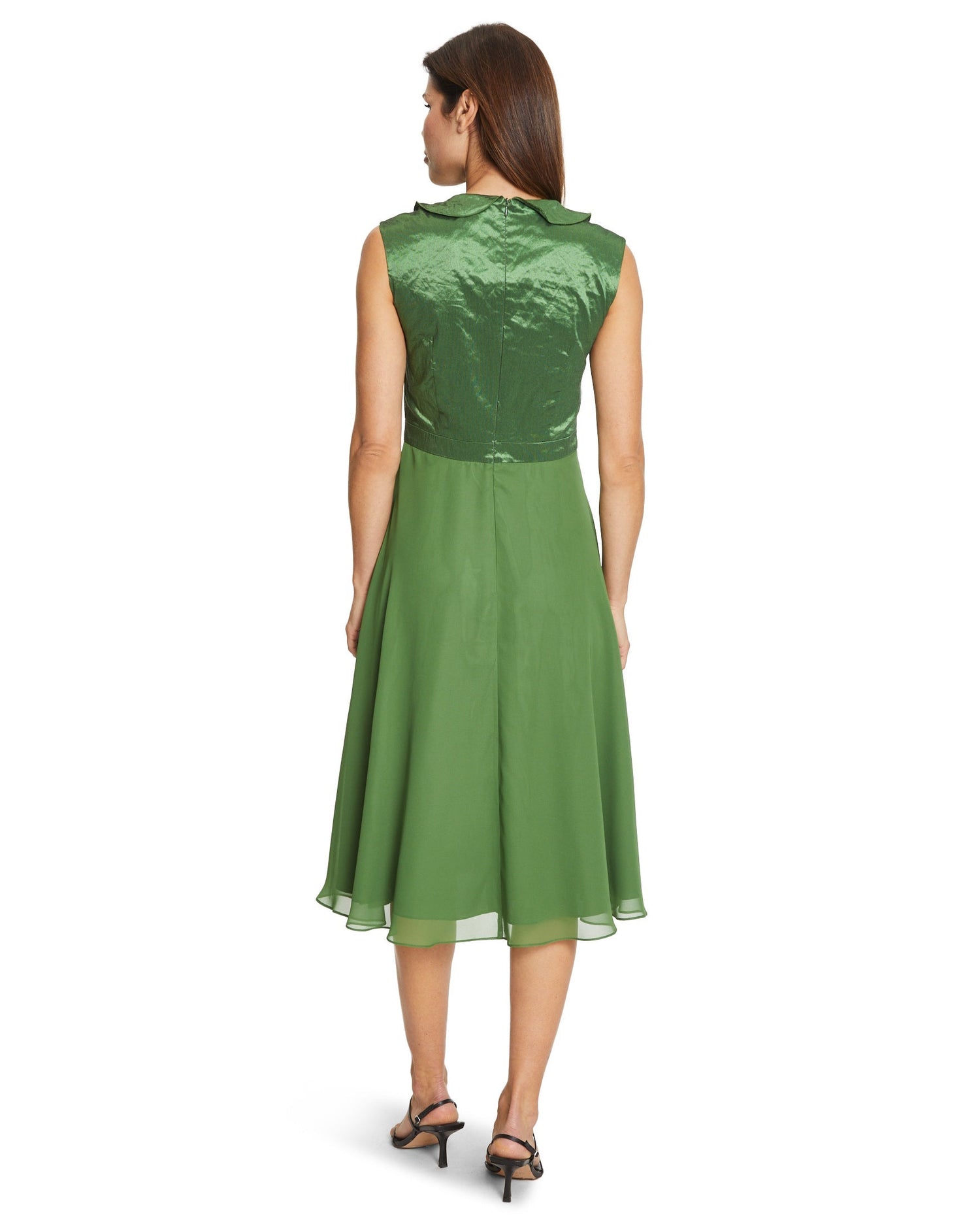 Green Dress Short Without Sleeve Vera Mont