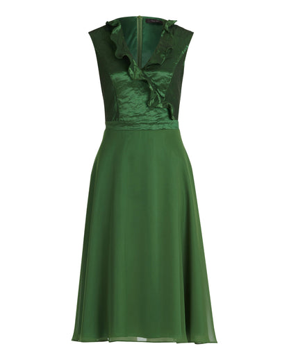Green Dress Short Without Sleeve Vera Mont
