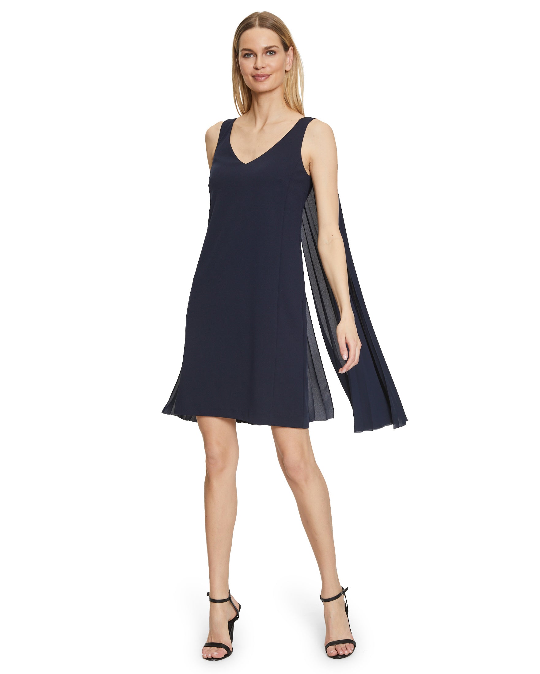 Dark Blue Dress Short Without Sleeve Vera Mont