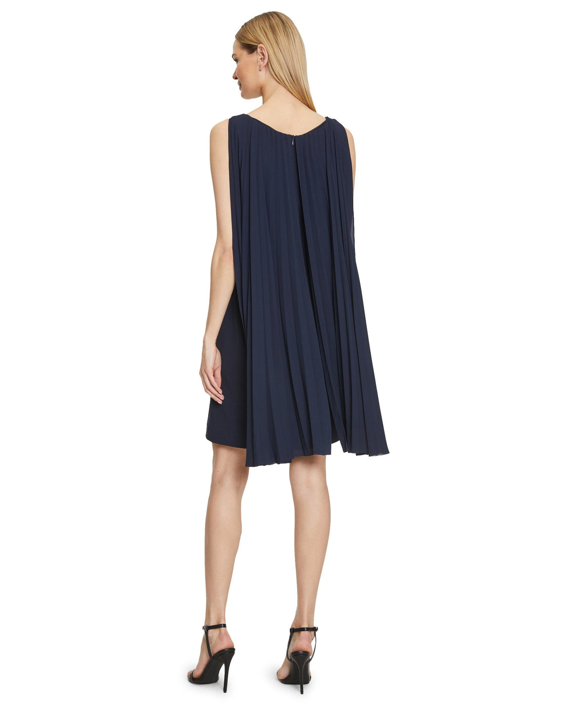 Dark Blue Dress Short Without Sleeve Vera Mont
