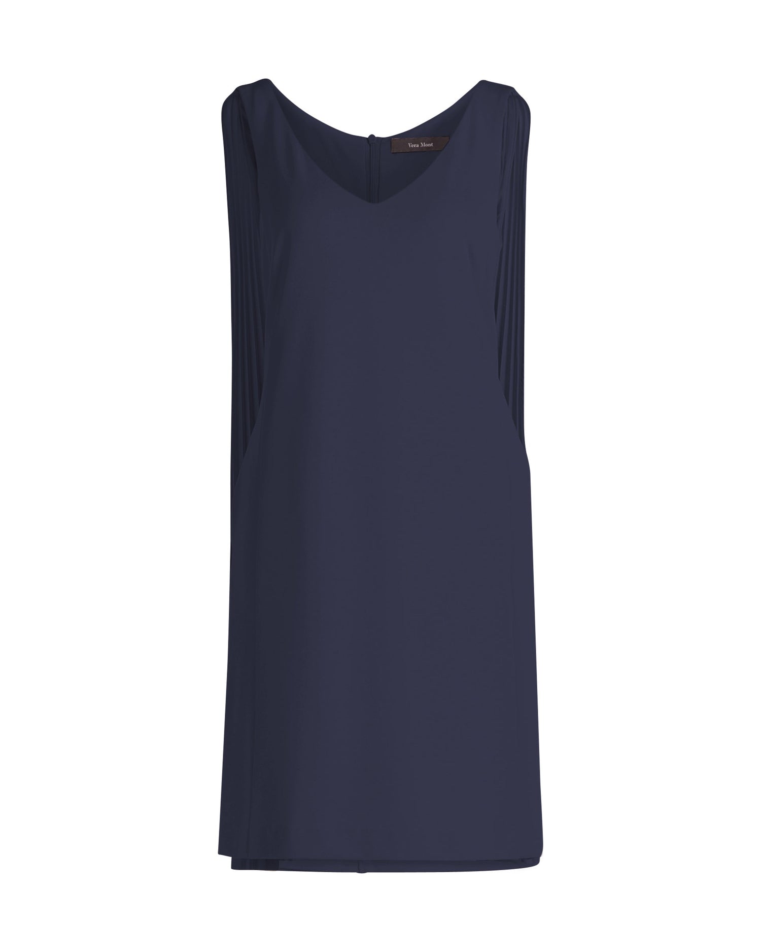 Dark Blue Dress Short Without Sleeve Vera Mont