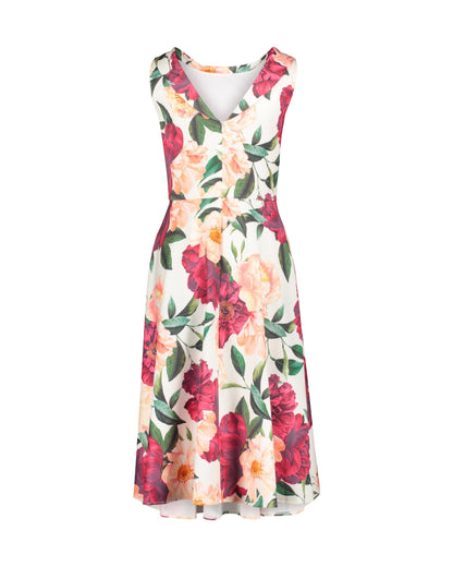 White Dress Short Without Sleeve Vera Mont