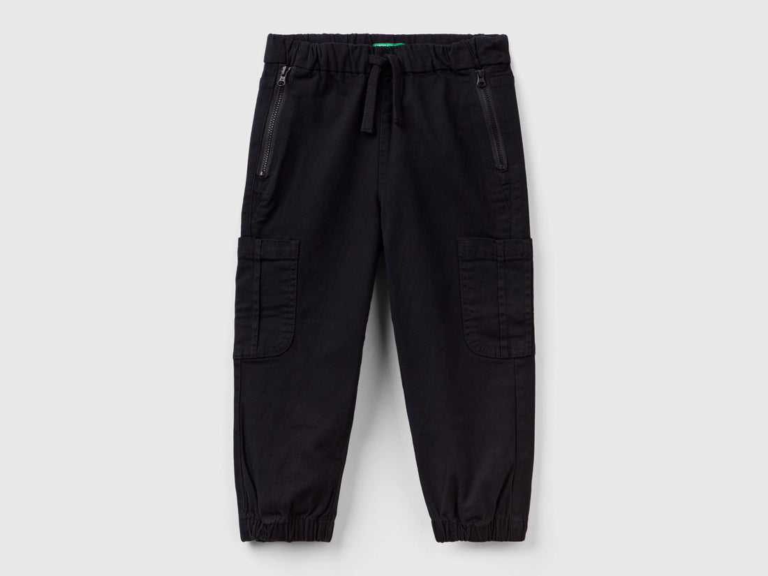 Cargo Joggers In Stretch Cotton_45BCGF01C_100_01