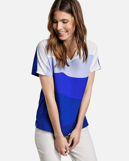 Middle Blue T-Shirt Short-Sleeve Roundneck Gerry Weber