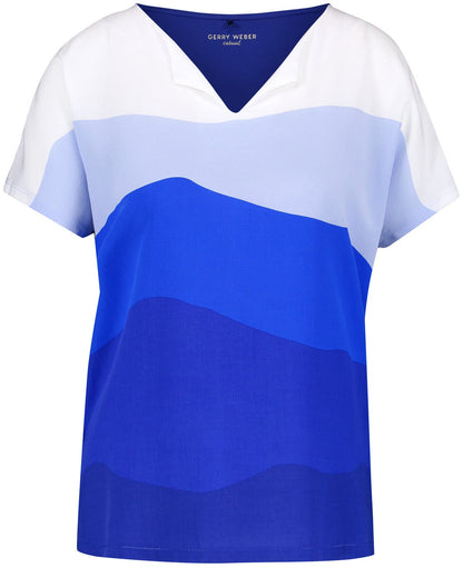 Middle Blue T-Shirt Short-Sleeve Roundneck Gerry Weber