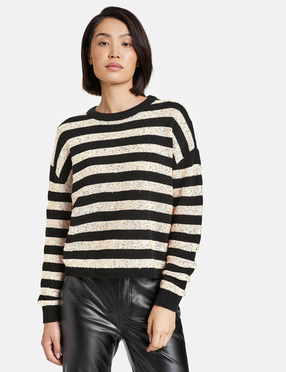 Striped Jumper With Sequin Embellishment_472414-15314_1103_07