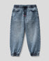 Blue Jogger Fit Denim Trousers Benetton