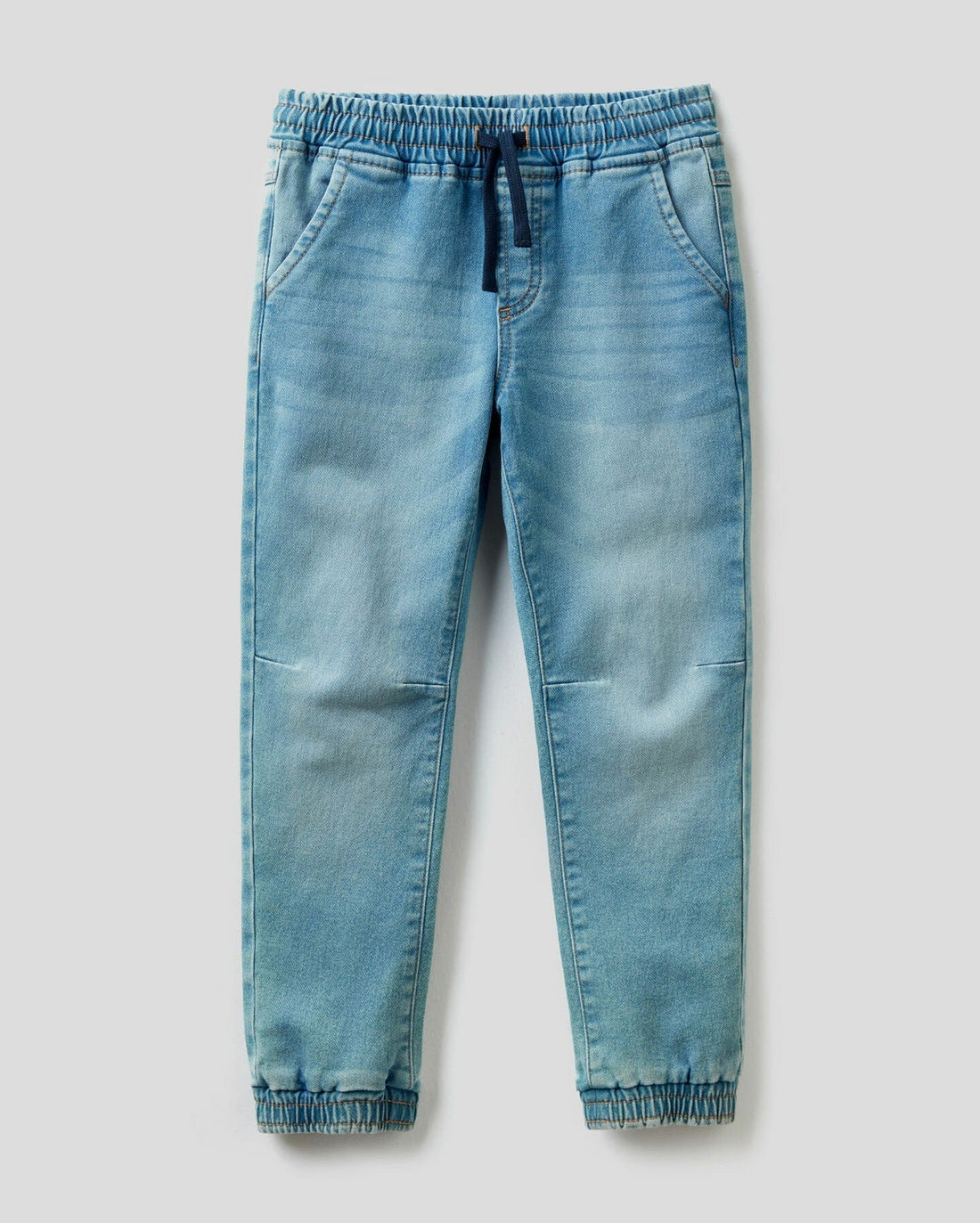 Light Blue Joggers In Stretch Cotton Benetton