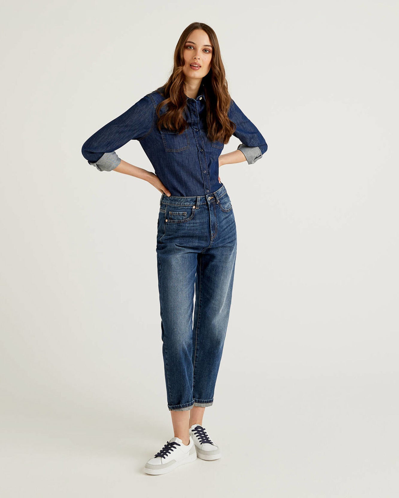 100% COTTON BOYFRIEND JEANS Benetton