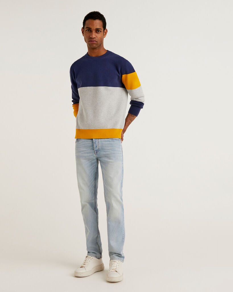Light Blue Trousers Benetton