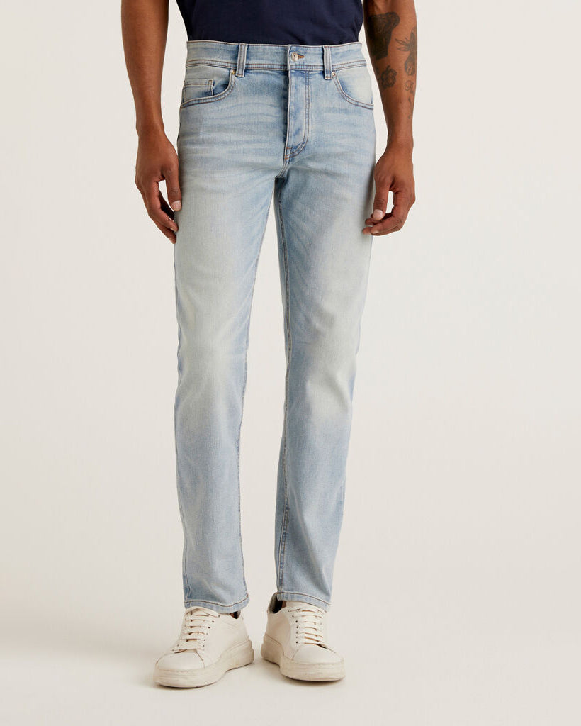 Light Blue Trousers Benetton