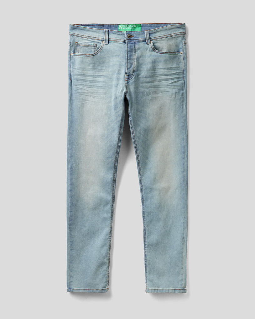 Light Blue Trousers Benetton