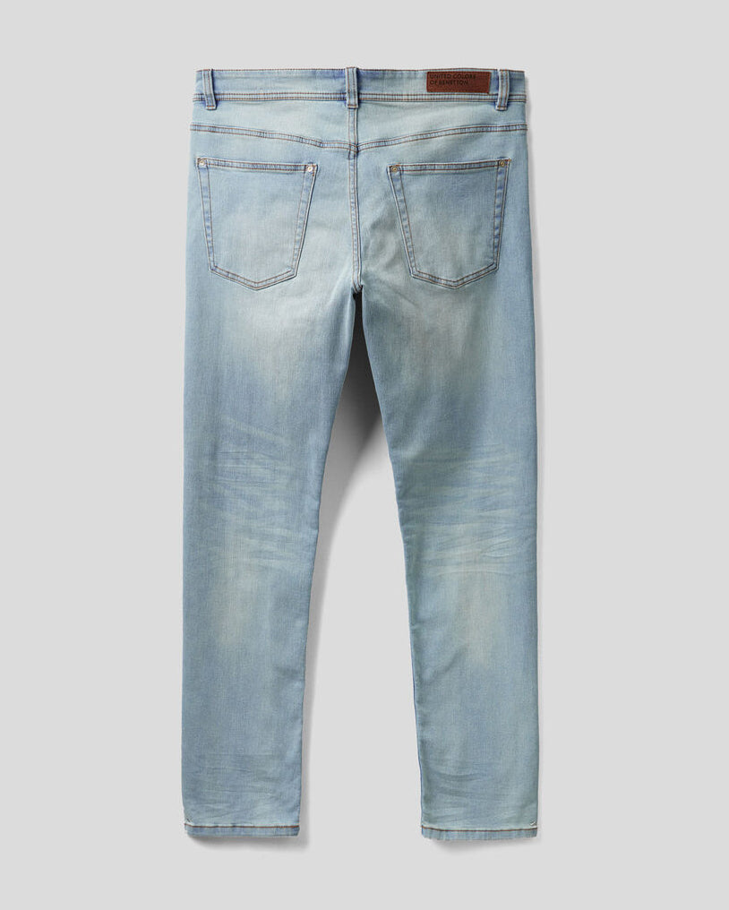 Light Blue Trousers Benetton