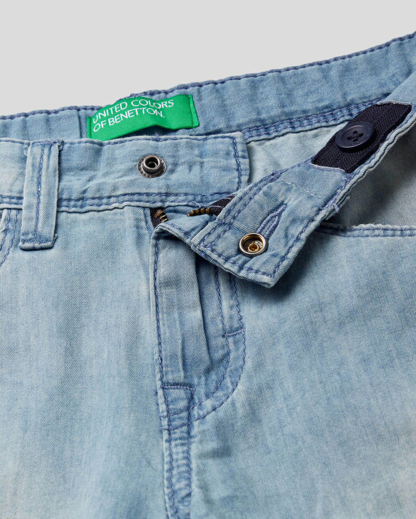 Light Blue Bermuda Benetton