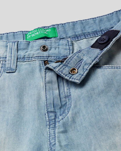 Light Blue Bermuda Benetton