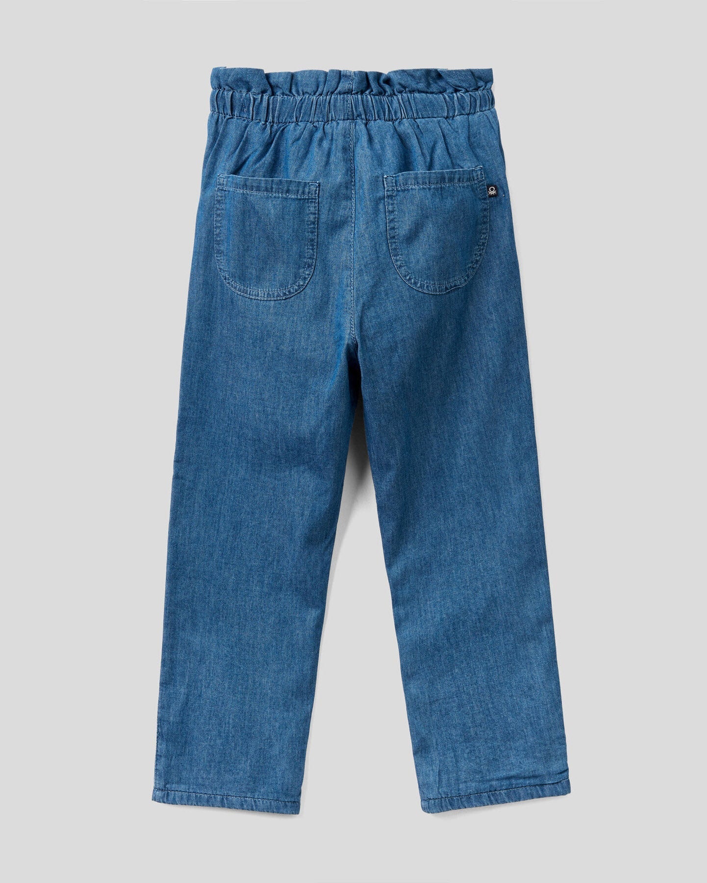 Blue Jogger Fit Trousers With Sash Benetton
