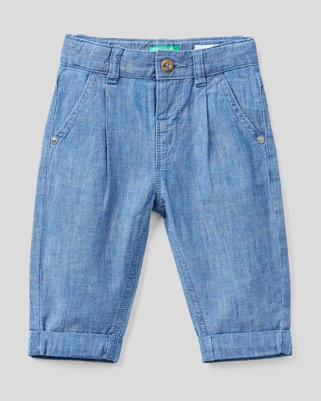 Light Blue Trousers Benetton