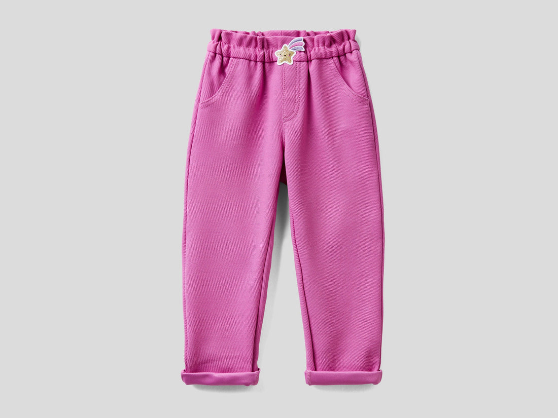 Trousers With Star Patch Benetton