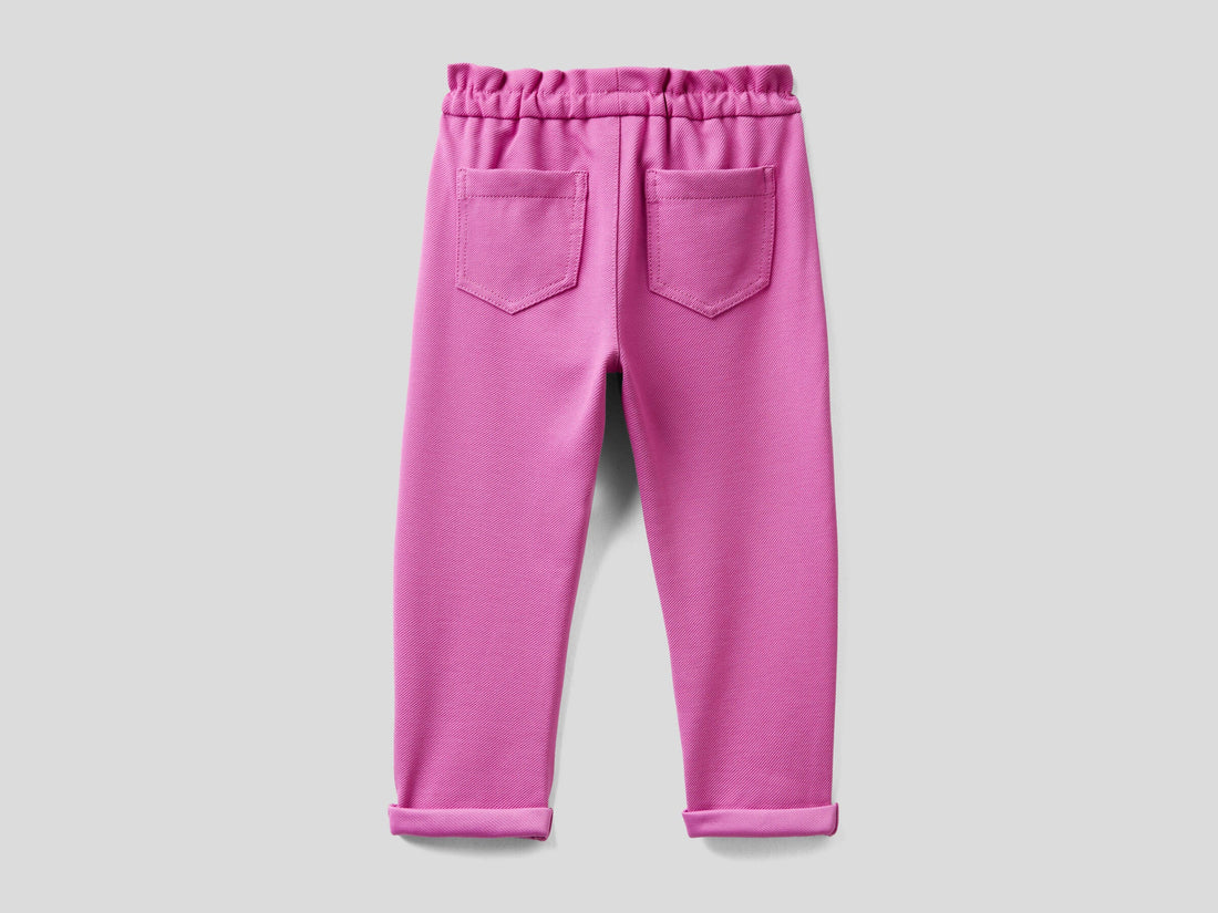 Trousers With Star Patch Benetton